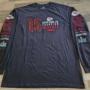 Fanatics Pat Mahomes Super Bowl LIV 2020 Black Long Sleeve T-Shirt 2XL NFL